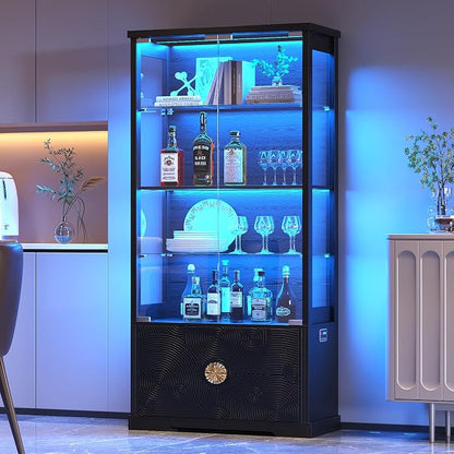 TAGELIER RGB Glass Display Cabinet - Image 8