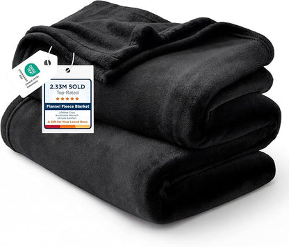 Bedsure GentleSoft Fleece Bed Blankets Full Size Black by Unknown