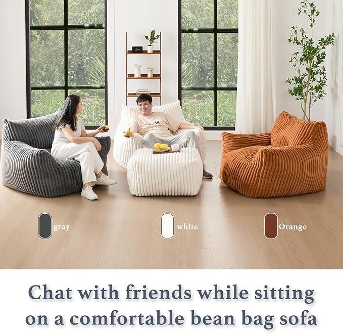 Giant Plush Bean Bag Chair for Adults - Image 8