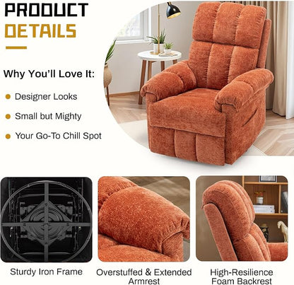 Korser Recliner Chair, Swivel Rocker Recliner Chair - Image 5