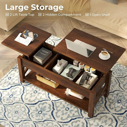 Rolanstar Coffee Table, 47.2" Lift Top - Image 4