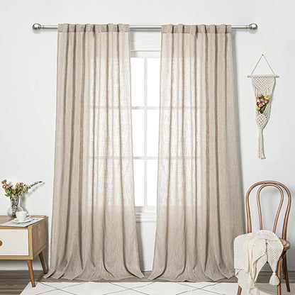 MYSKY HOME Ceiling Curtains for Living Room, Soft Cotton Curtain Polyester - Image 2