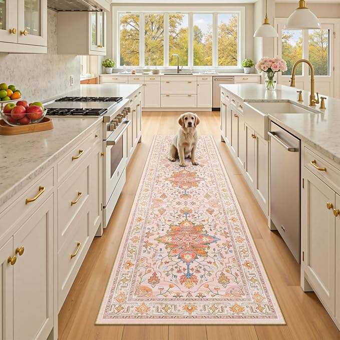 RELEANY Washable Area Rug, Runner 2'6"x8', Water Repellent, Pet Friendly by RELEANY
