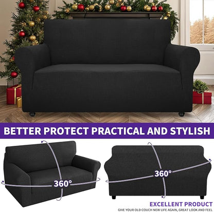 ZNSAYOTX Super Stretch Couch Cover Love Seat Sofa Covers - Image 2