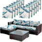 CALBODE 12Pcs Stretch Patio Cushion Covers Outdoor Couch Cover Replacement by CALBODE