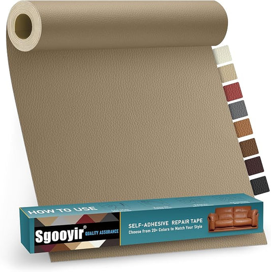 Leather Repair Patch Tape Kit, Vinyl Leather Repair Kit by Sgooyir