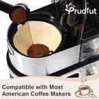 #4 Cone Coffee Filters 8-12 Cups, Disposable Natural Coffee Filters 4 Cone Paper Unbleached 4 Filters Paper Compatible with Ninja, Drip and Pour Over Coffee Maker, 120 Count