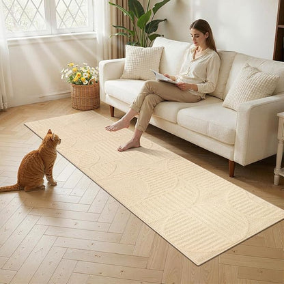 Findosom Washable Runner Rug 2x10, Geometric High-Low Textured Non Slip Hallway - Image 6