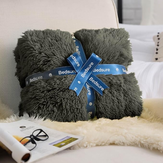 Bedsure GentleSoft Fluffy Olive Green Throw Blanket, Moss Green Decor Cozy Gifts - Image 7