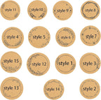Custom Stickers Kraft Paper Labels Personalized Withe Text, Business Logo Customized Food Jars Labels Bakery Label Sticker Package Favor Canning Circle 100pcs (Style 13)