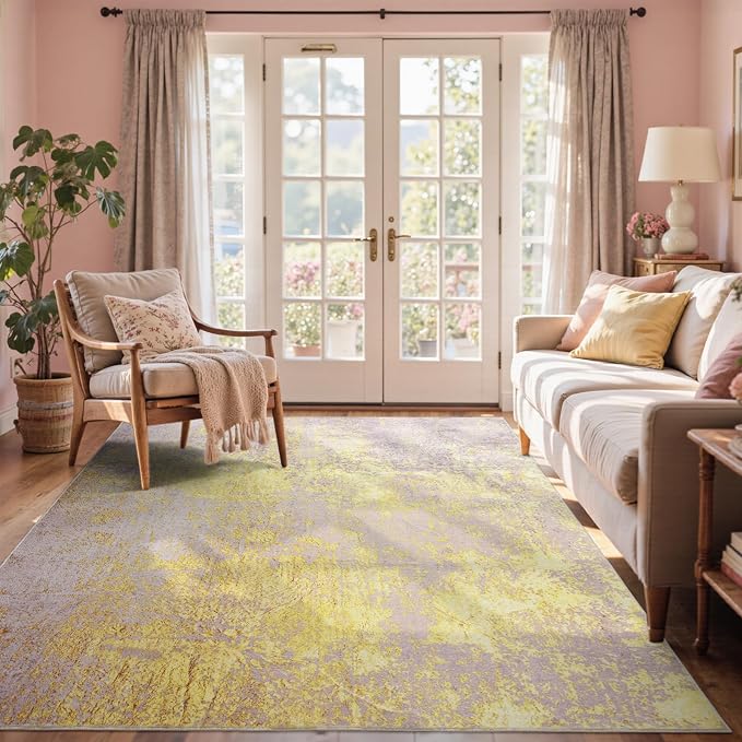 5x7 Ft Area Rugs for Living Room, Soft Non-Slip Washable Rugs Modern Abstract - Image 2