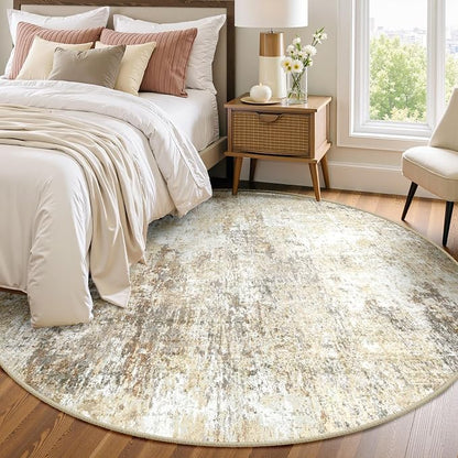 RELEANY Washable Round 6ft Area Rug by RELEANY