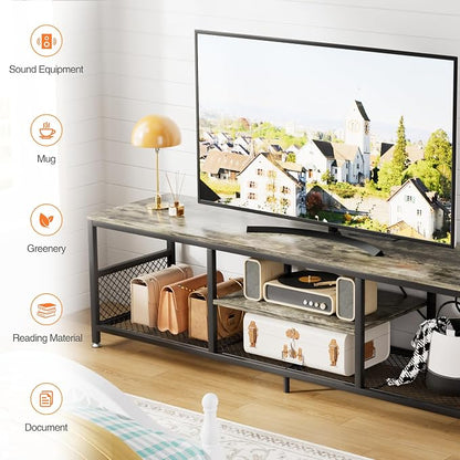 VECELO TV Stand with Power Outlets - Image 3