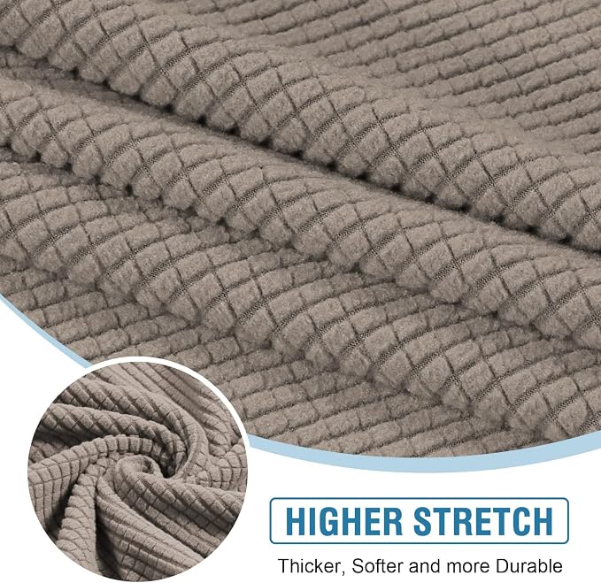 H.VERSAILTEX Sectional Couch Covers 4 Pieces Sofa Seat Cushion Covers L Shape - Image 5