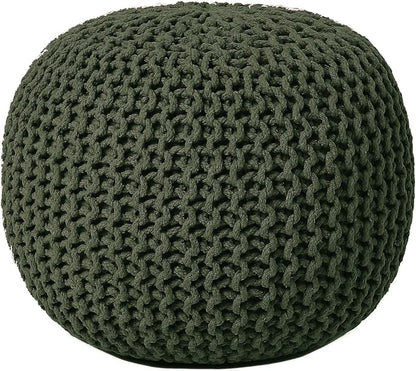 REDEARTH Round Hand Knitted Pouf - Image 6