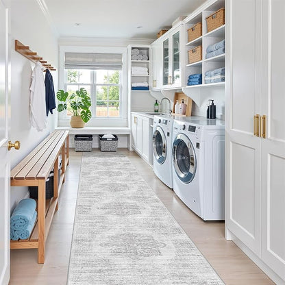 2x12 Runner Rug Non Slip, Washable Hallway Runner Rug, Laundry Room, Soft - Image 3
