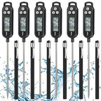 Meat Food Thermometer Food with Probe Water Liquid Instant Read Digital Thermometer Kitchen Cooking Supplies for Cooking BBQ Milk Yogurt (Black)