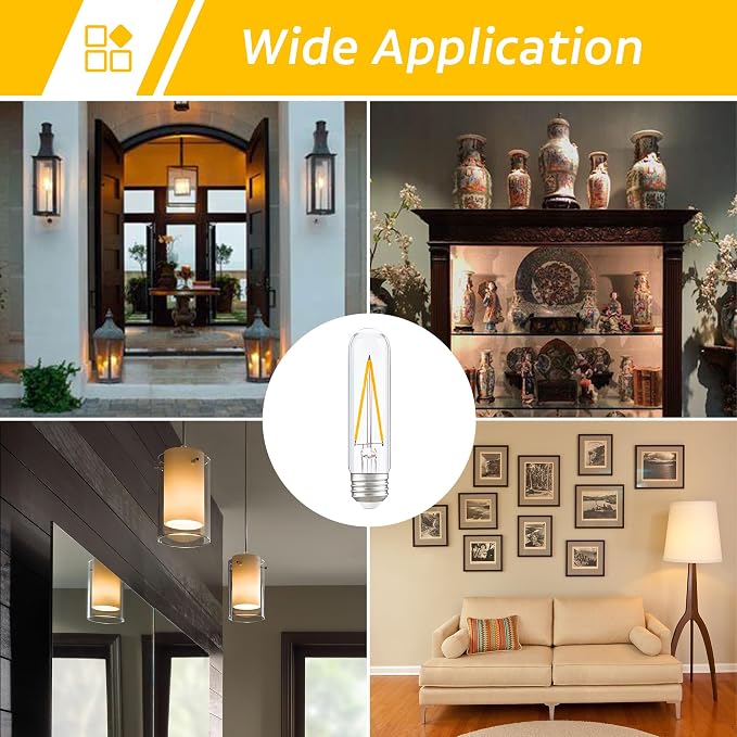 Dimmable E26 T30 T10 LED Bulb Long Tube Light Bulb 4W, Type T Tubular Light - Image 4