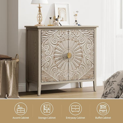 Sideboard Buffet Cabinet Set of 2 - Image 4