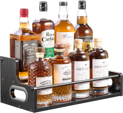 YQBRAO 2-Tier Liquor Bottle Display Shelf, Coffee Syrup Rack Organizer by Unknown