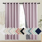 NICETOWN Pink Vintage Linen 100% Blackout Curtains by NICETOWN