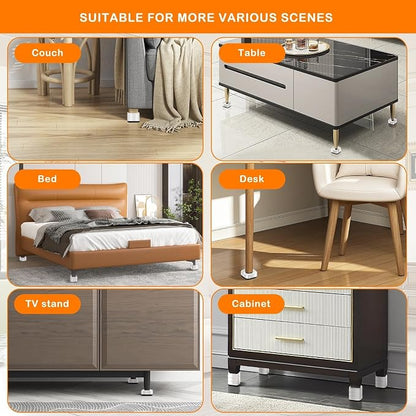 Furniture Risers Adjustable Bed Risers Heavy Duty Lifts Height 2", Square - Image 6