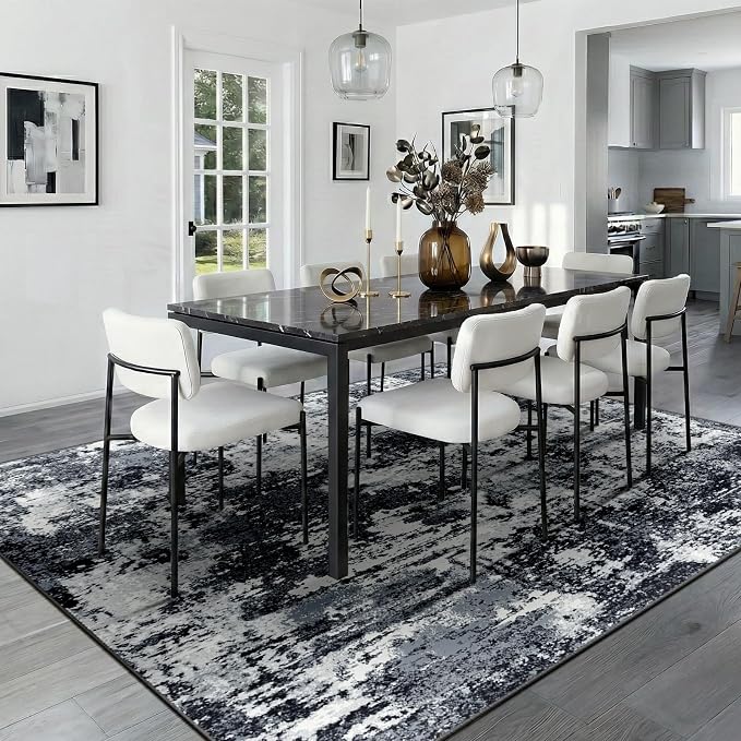 RELEANY Washable 9'x12' Abstract Area Rug - Image 9