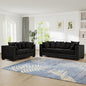 2 Piece Velvet Couch and Loveseat Sets, Mid Century Modern Couch by JEEOHEY