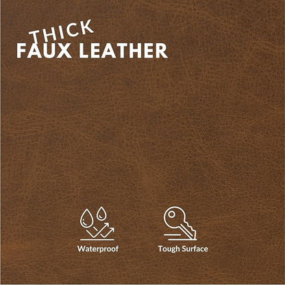 Faux Leather Fabric, Thick Durable Synthetic Repholstery Leather Vinyl - Image 2