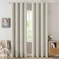 MIULEE 100% Blackout Linen Curtains by MIULEE