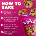 Whoa Dough Ready to Bake Cookie Dough Chocolate Chip – Certified Non-GMO, Kosher, Gluten Free – Plant-Based Snack Dough Made with Real Ingredients – 6 Pack