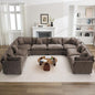 147'' Oversized U Shaped Cloud Sectional Sofa, Chenille Deep Seat Couches by WUTUTUEE