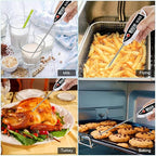 Meat Food Thermometer, Digital Candy Cooking Thermometer, Kitchen Cooking Thermometer Instant Read for BBQ Grill, Oil, Milk, Bath Water, Deep Fry, Candle Temperature