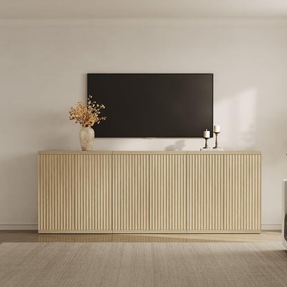 SICOTAS Buffet Cabinet with Storage Accent Sideboard Modern Credenza with Doors - Image 2