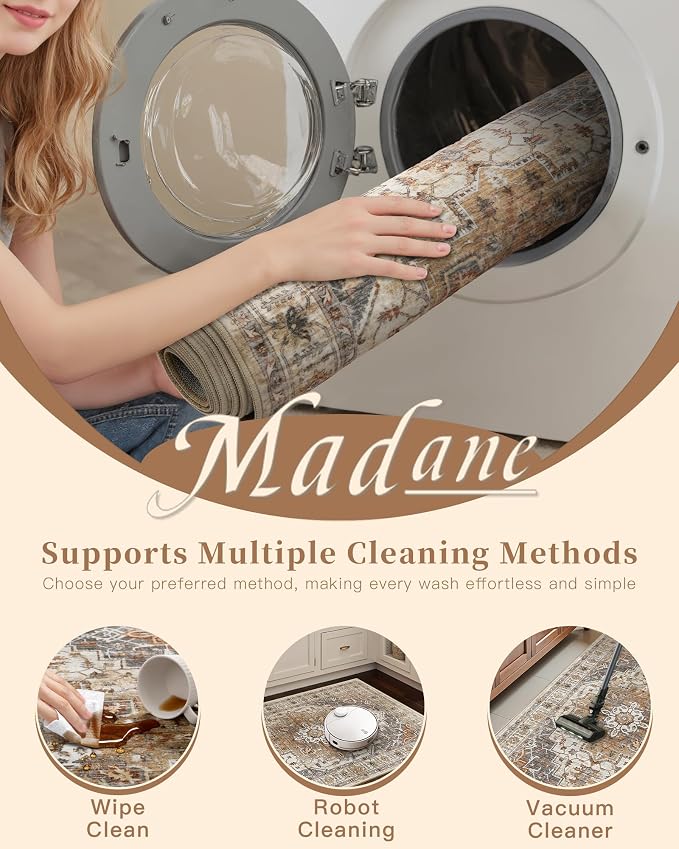 Madane Washable Runner Rugs 2x12 Long - Image 9