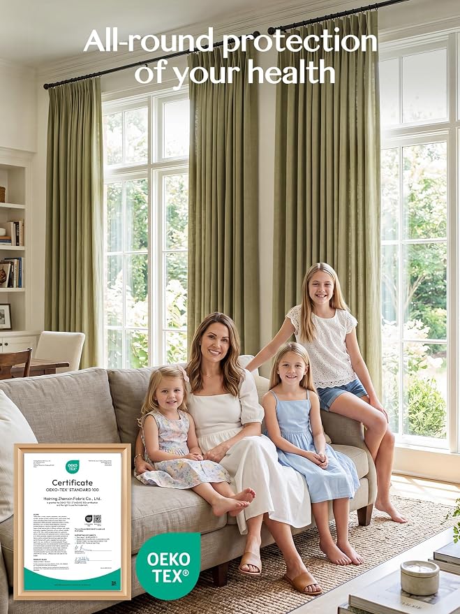 Liz Pinch Pleated Linen Curtains Light Filtering Curtains - Image 6