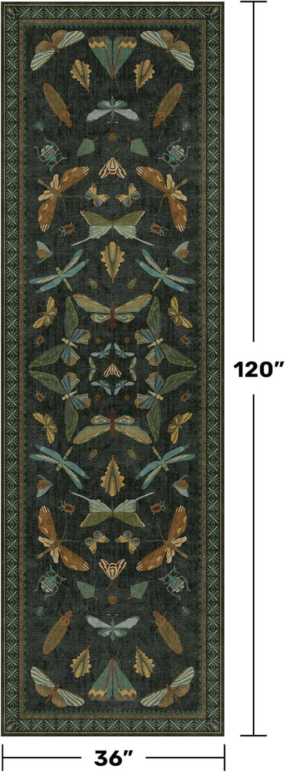 Dark Green 3x10 Extra Long Runner Rugs - Image 2
