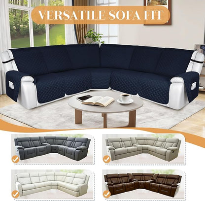 HDCAXKJ 100% Waterproof Reclining Sectional Couch Covers L Shape Recliner Sofa - Image 6