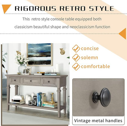Harper & Bright Designs TREXM Classic Retro Style Console Table - Image 4