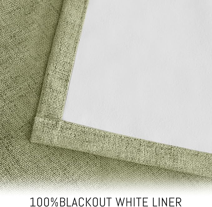 Yakamok Sage Linen Textured Curtains 90 Inches Long - Image 3
