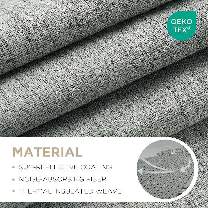 Joydeco Linen Blackout Curtains - Image 2