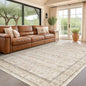 Farmhouse Rugs for Living Room 7x10, Low Pile Soft Retor Foldable Area Rug for by HazoHaus