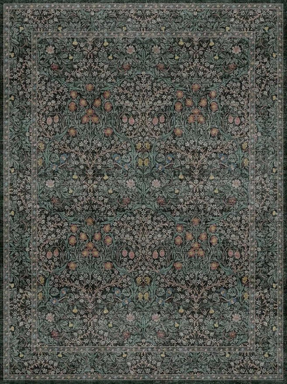 Dark Green Washable Entry Rug, 3x4 Rugs - Image 8