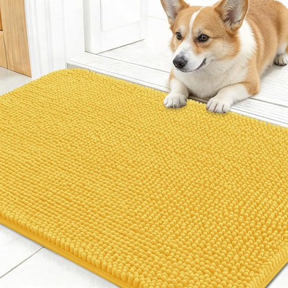 OLANLY Dog Door Mat for Muddy Paws 30x17, Super Absorbent Chenille Mud Mat | by OLANLY