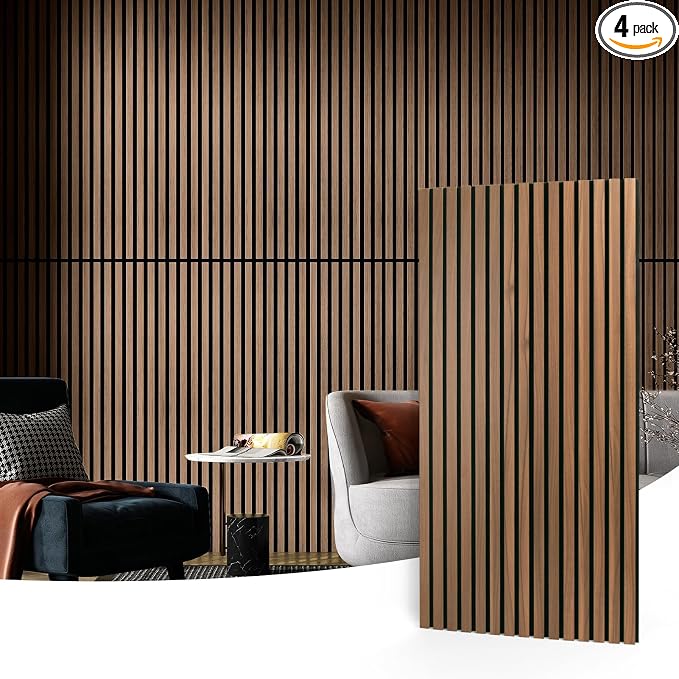 Art3d 4 Pack 47.2 x 23.6in. Wood Slat Acoustic Panels by Art3d