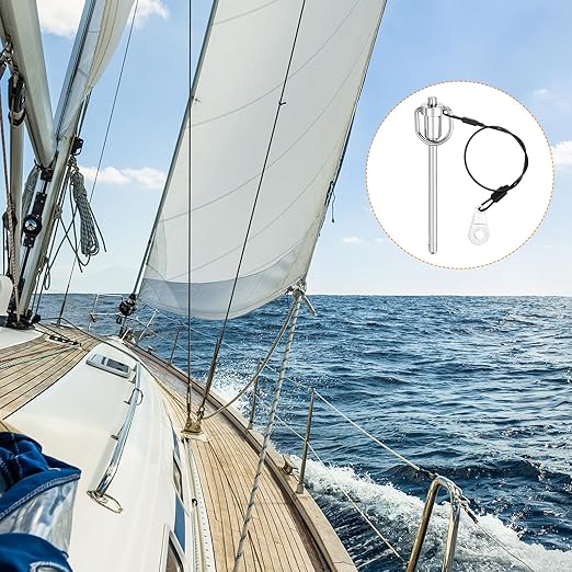 uxcell 1 Pcs Quick Release Pin, 6.3x75mm(Dia. x L) Push-Button Ball Locking Pin 304 Stainless Steel Ring Handle Locking Pin with Wire for Audio Bimini Top Marine, Silver