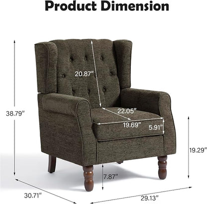 Pia Ricco High Back Floral Accent Chair - Image 2