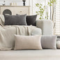 Set of 4 Soft Textured Decorative Throw Pillow Covers 12x20 Inch Cozy Farmhouse by Cozoomy