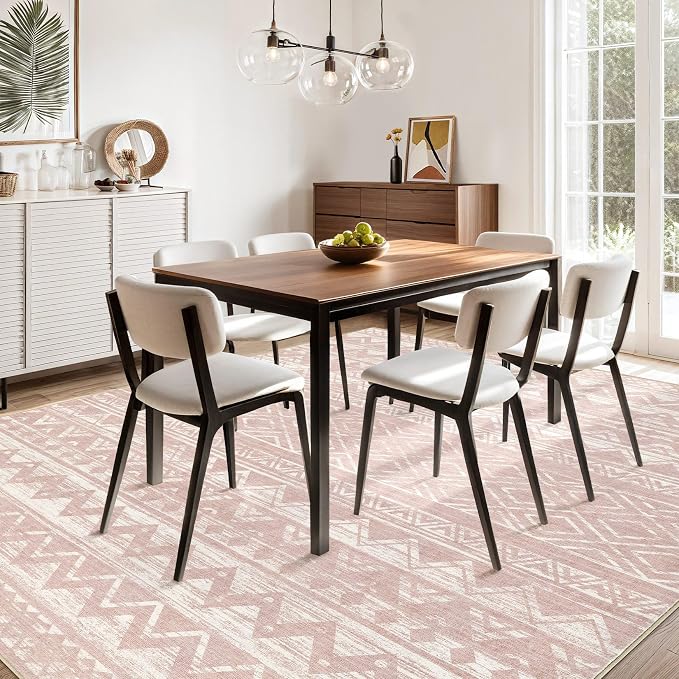 cotiled Boho 8x10 Area Rugs for Living Room: Large Moroccan Washable Rug | - Image 6