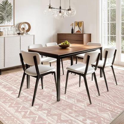 cotiled Boho 5x8 Area Rugs for Living Room: Soft Moroccan Washable Rug | Solve - Image 6